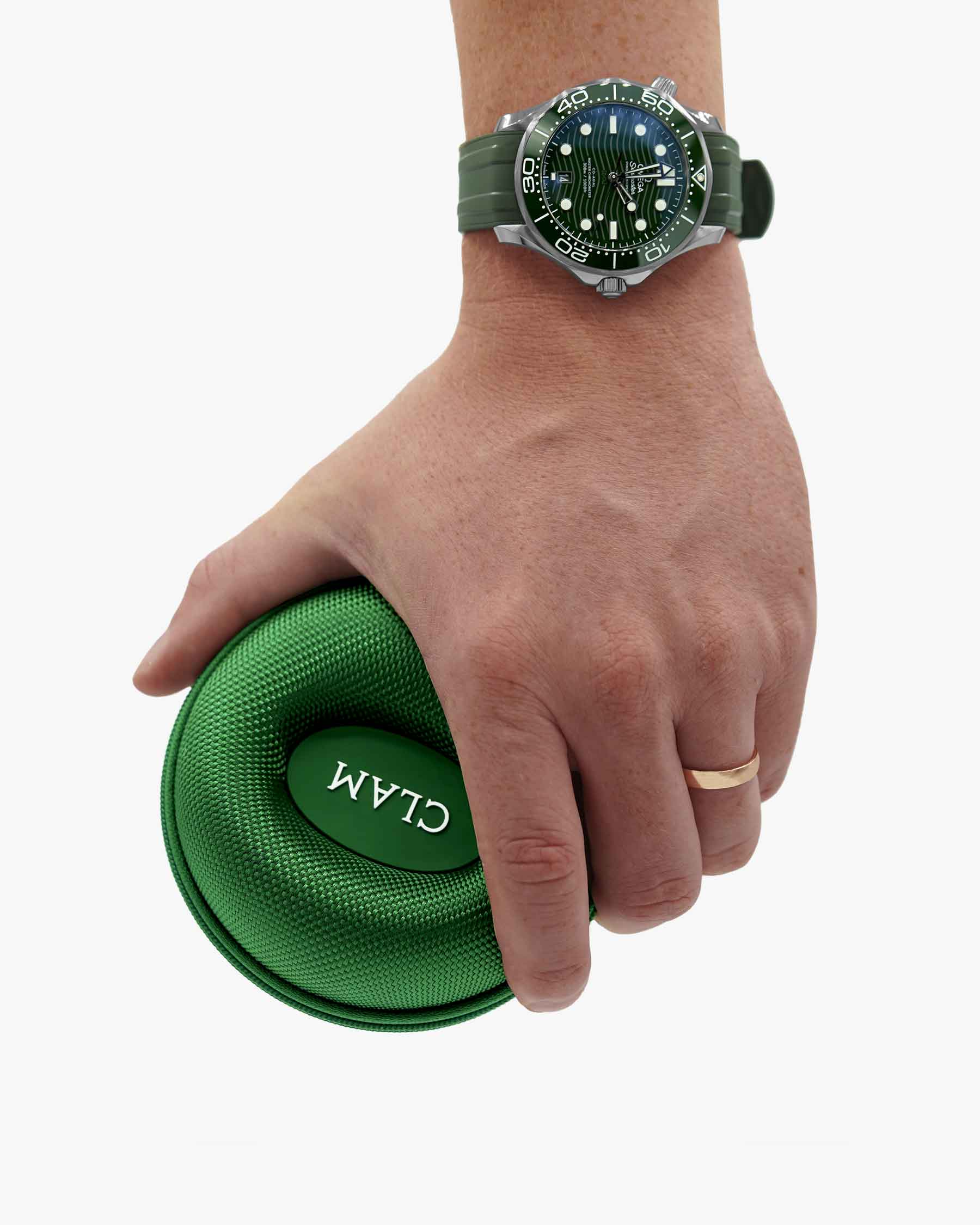 green single watch travel case