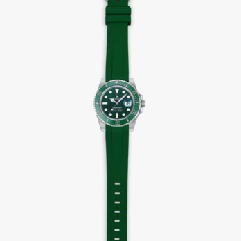 Green rubber strap for Rolex