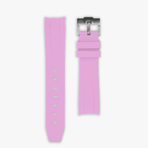 Pink rubber strap for Rolex