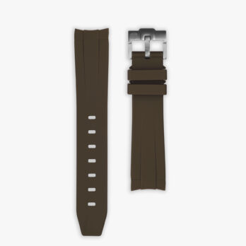Brown rubber strap for Rolex