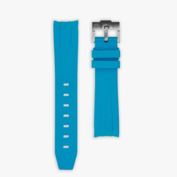 Blue rubber strap for Rolex