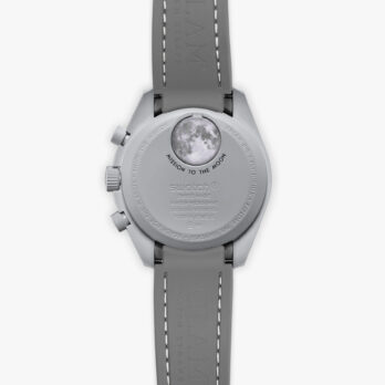 Apollo Grey Rubber MoonSwatch Strap