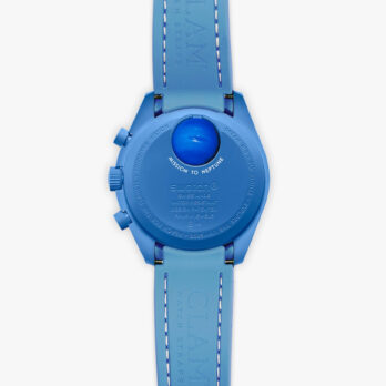 Neptune Blue Rubber MoonSwatch Strap