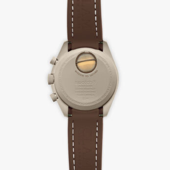 Saturn Rings Brown Rubber MoonSwatch Strap