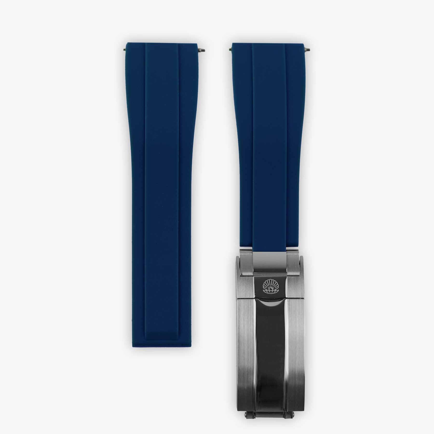 Blue Straight Rubber strap for Rolex