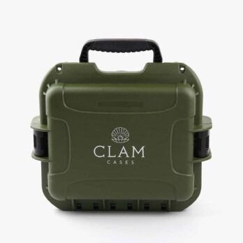 Clam Hardshell Watch Box - Green - Front