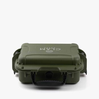 Clam Hardshell Watch Box - Green - flat