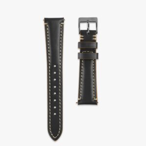 Leather strap for Omega - Black