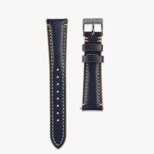 Premium 20mm Leather strap navy