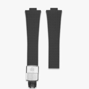 Clam® Premium Deployment Rubber Strap for Tissot PRX 35mm - Black