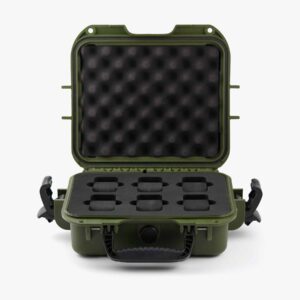 Clam 6 slot Hardshell Watch Box - Green