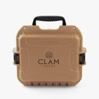 Clam 6 slot Hardshell Watch Box - Beige
