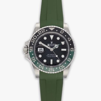 Premium deployment curved rubber strap for Rolex 20mm