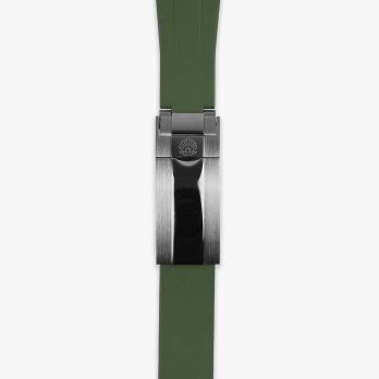 Premium deployment curved rubber strap for Rolex 20mm