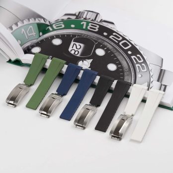 Premium deployment curved rubber strap for Rolex - Curved -20mm