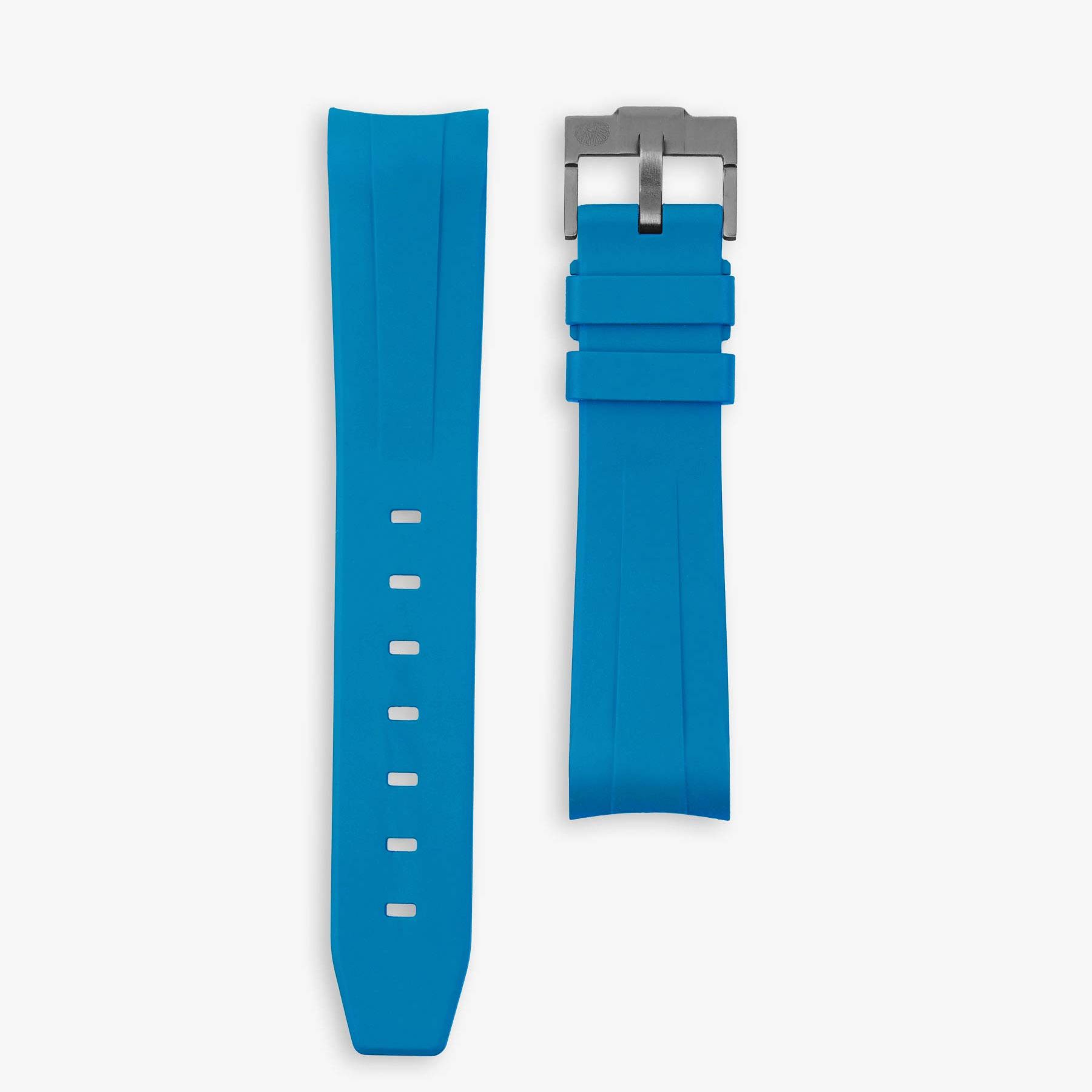 Sky blue FKM strap for Rolex