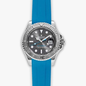 Sky blue FKM strap for Rolex