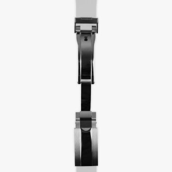 Premium deployment curved rubber strap for Rolex 20mm - White