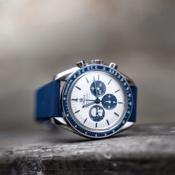 Clam® Premium Rubber Deployment Strap for Omega - Moon surface pattern