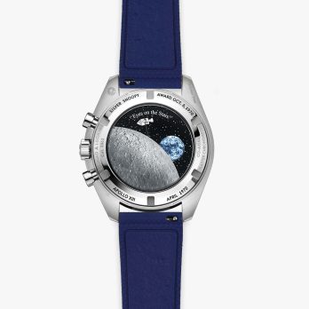 Clam® Premium Rubber Deployment Strap for Omega - Blue Moon - watch back