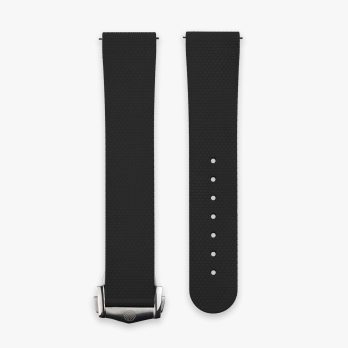 Clam® Premium Rubber Deployment Strap for Omega - Black Moon - Front