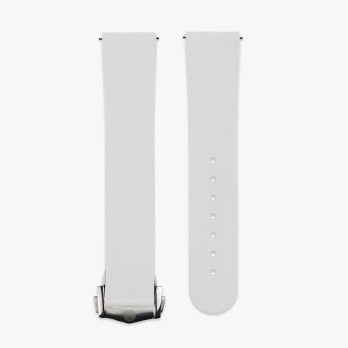 Clam® Premium Rubber Deployment Strap for Omega - Lunar White - front