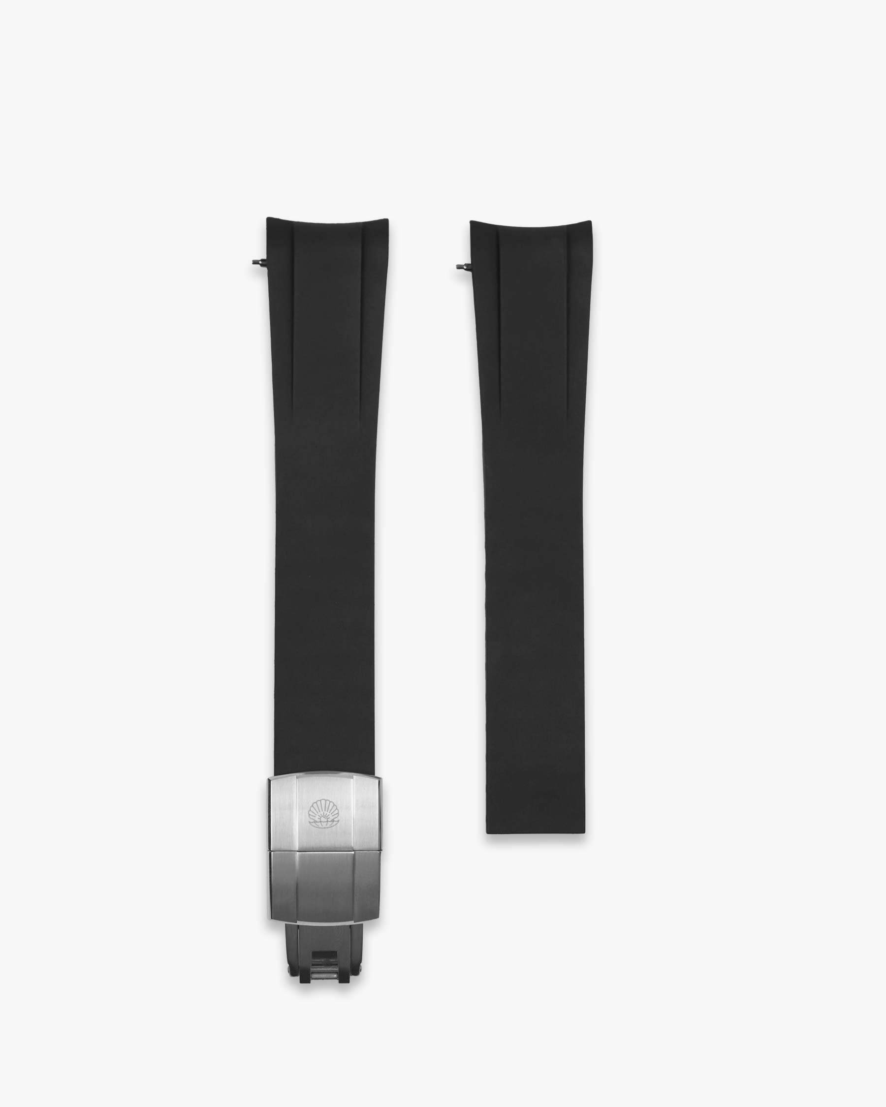 Premium Rubber Deployment Strap for Tudor Black Bay 58 - Black