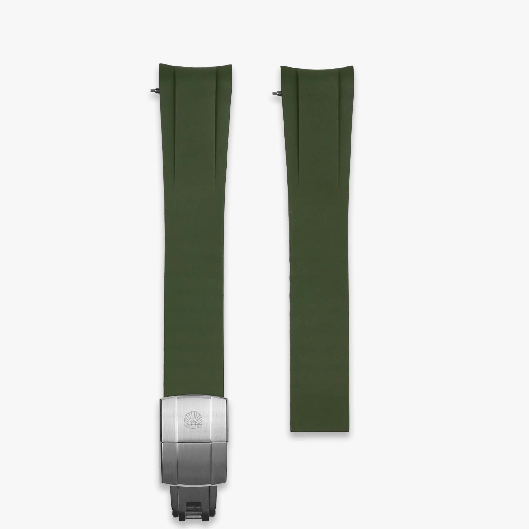 Premium Rubber Deployment Strap for Tudor Black Bay 58 - Green