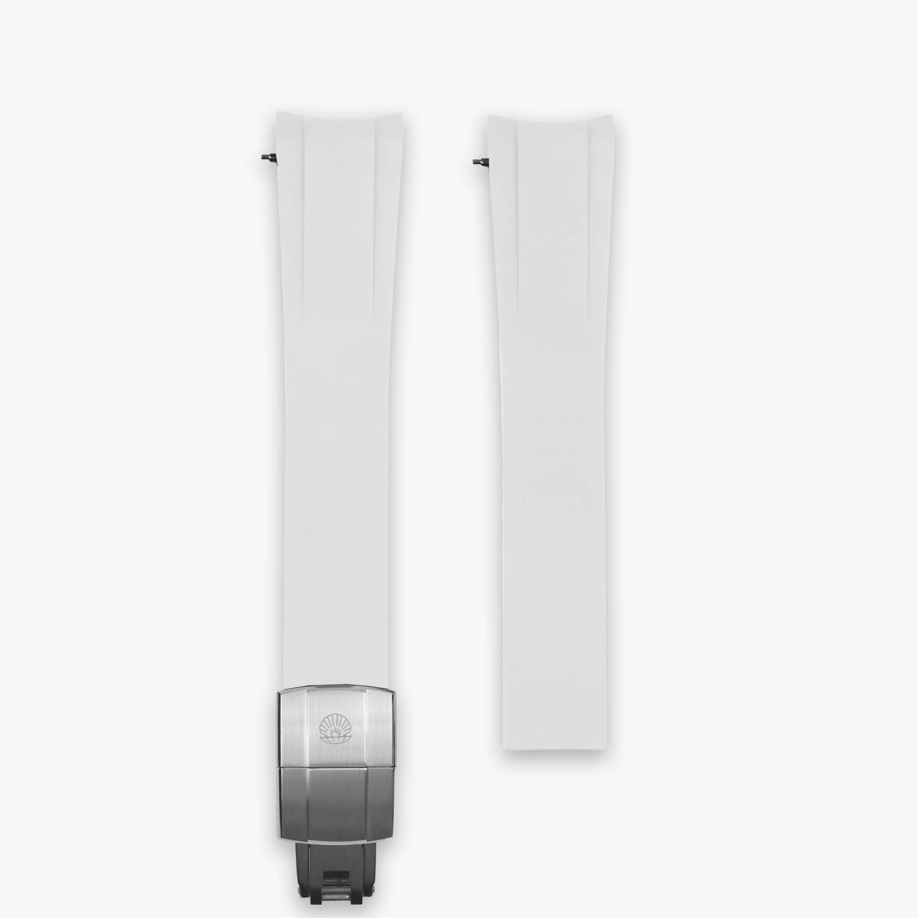 Premium Rubber Deployment Strap for Tudor Black Bay 58 - White