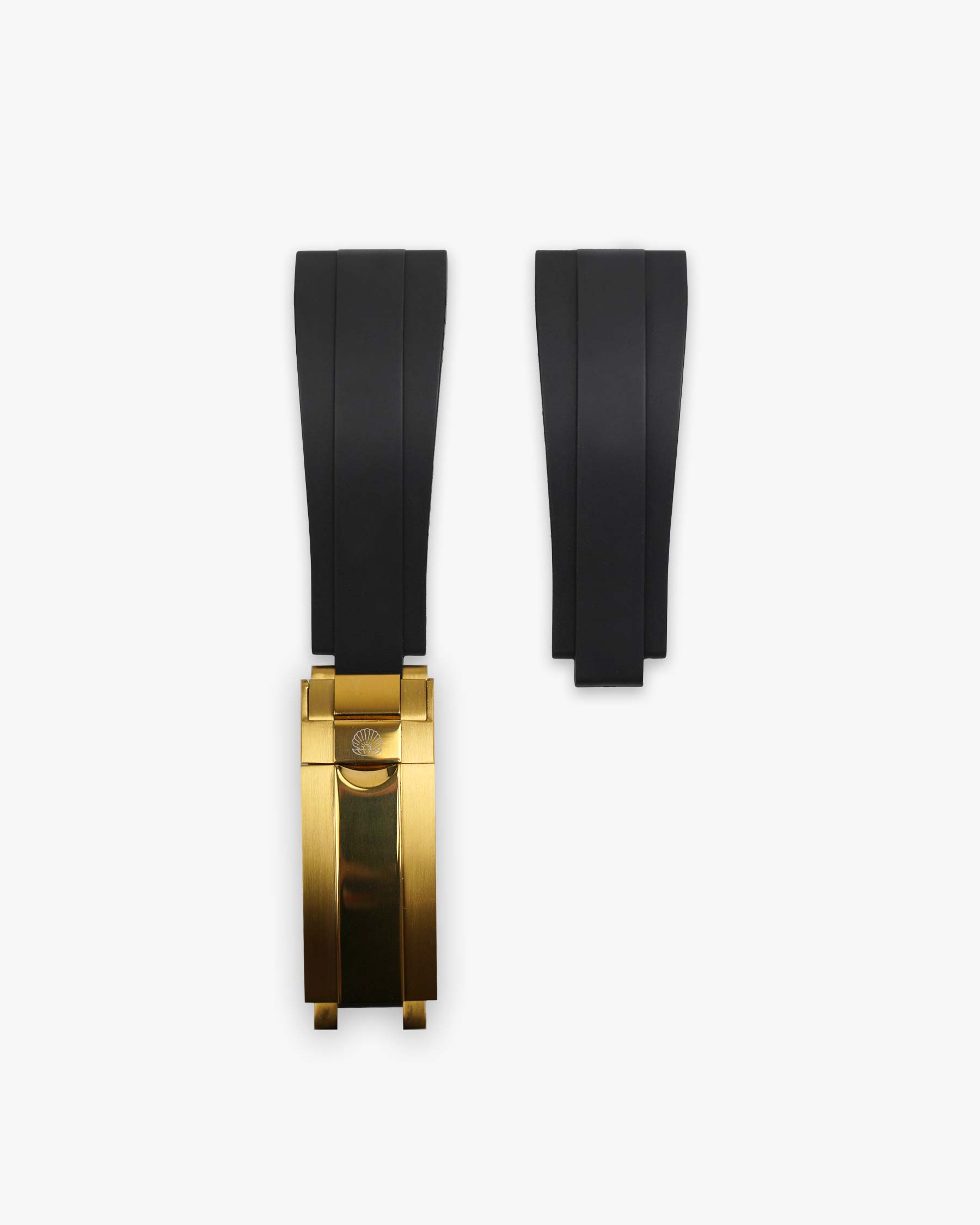 Clam Premium Flexible Rubber strap for Rolex - Medium - 20mm - full gold