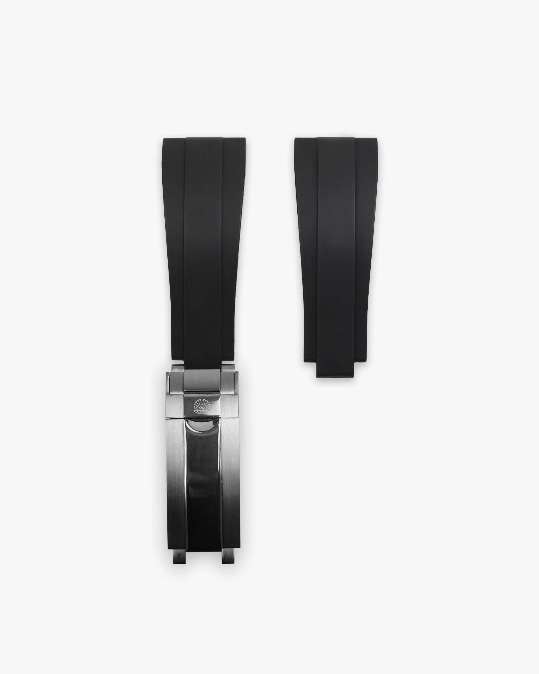 Clam Premium Flexible Rubber strap for Rolex - Medium - 20mm - polished