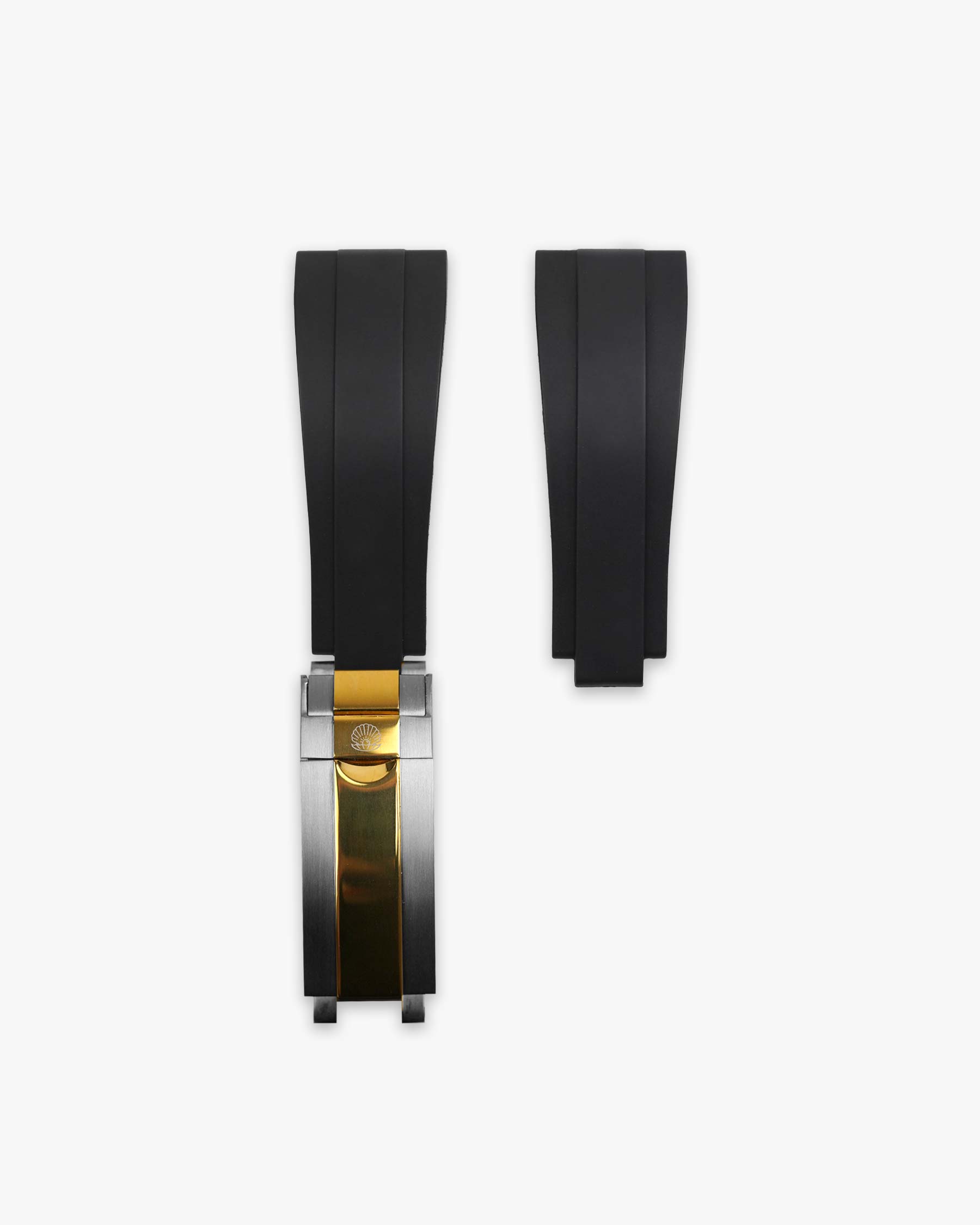 Clam Premium Flexible Rubber strap for Rolex - Medium - 20mm - twotone