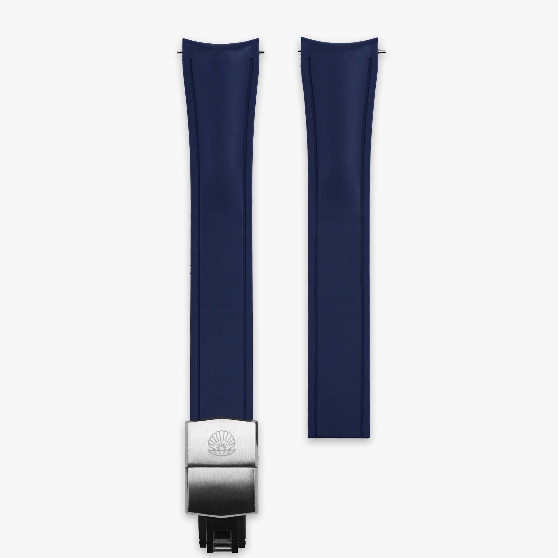Universal Deployment Rubber Strap For Tudor - Navy