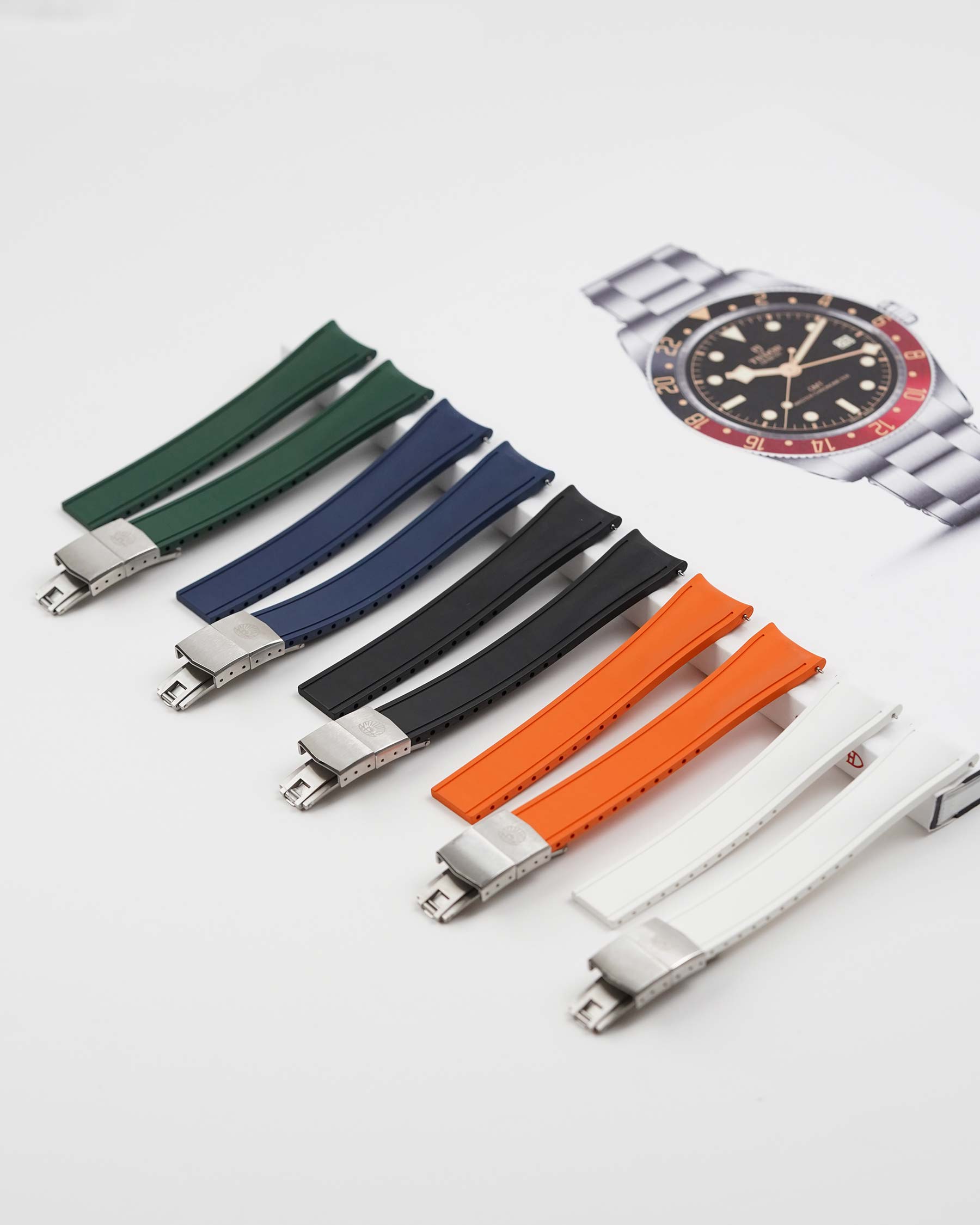 Universal Deployment Rubber Strap - 22mm