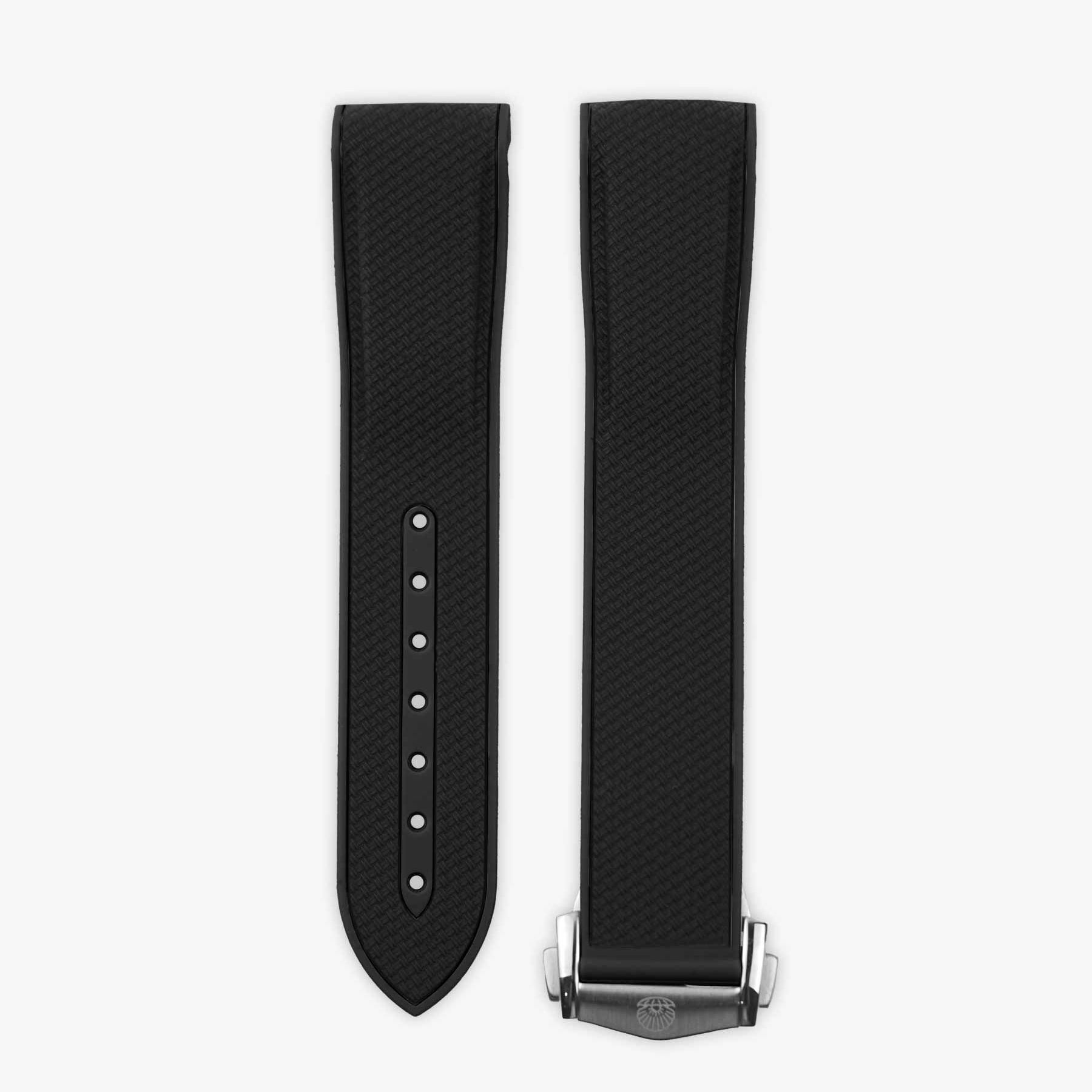 MoonSwatch Deployment Strap - Black/Black